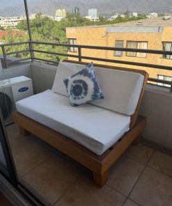 Sofá de terraza pallet blanco