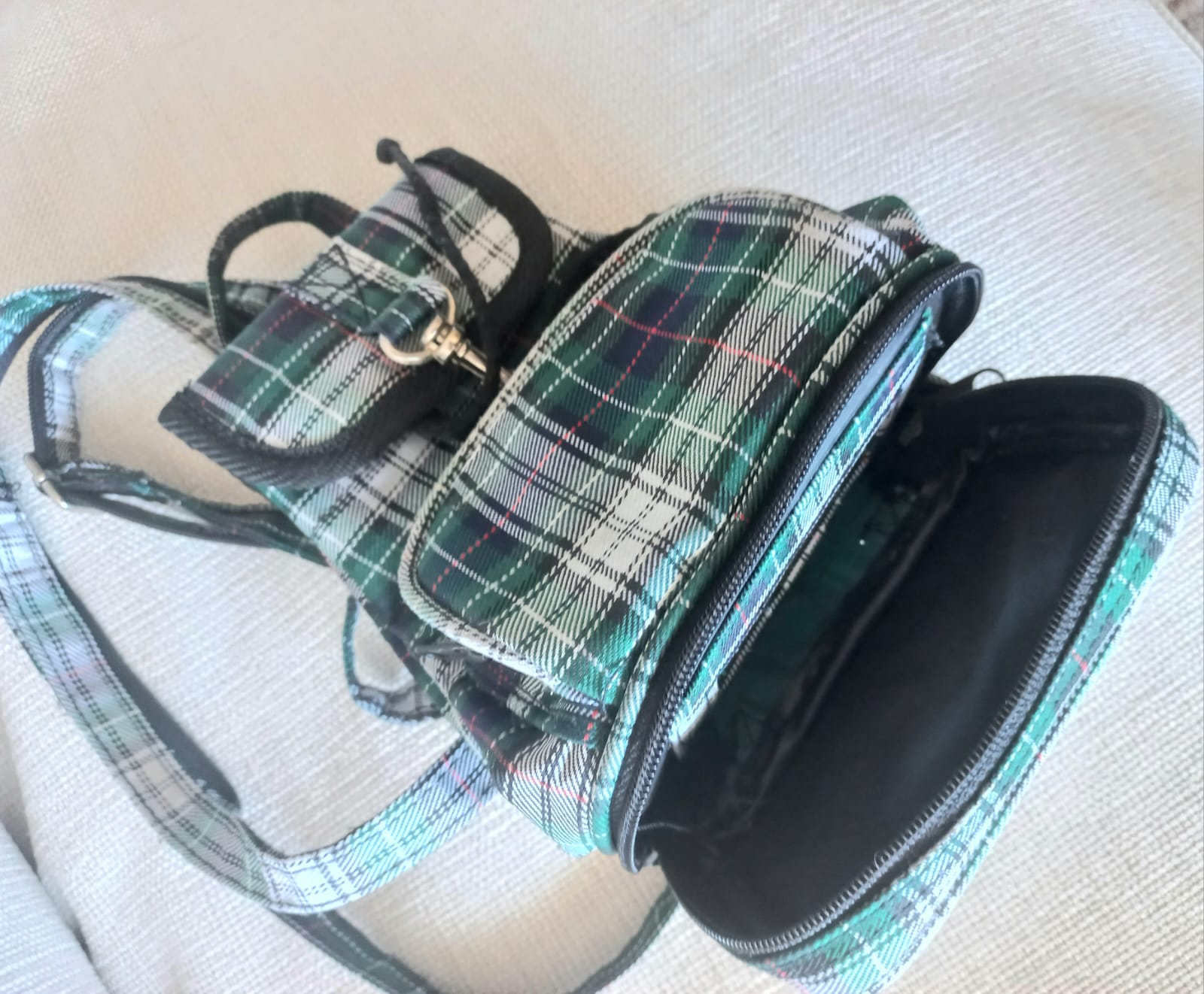 Mini mochila escosesa - Imagen 2