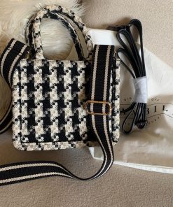 Cartera crossbody pata de gallo