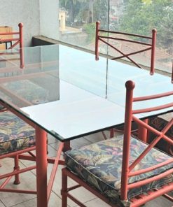 Juego de comedor terraza fierro pintado