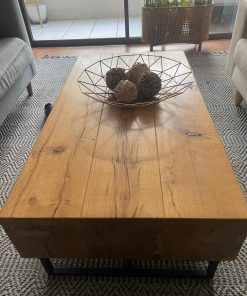 Mesa de centro madera roble solido Alaniz Home