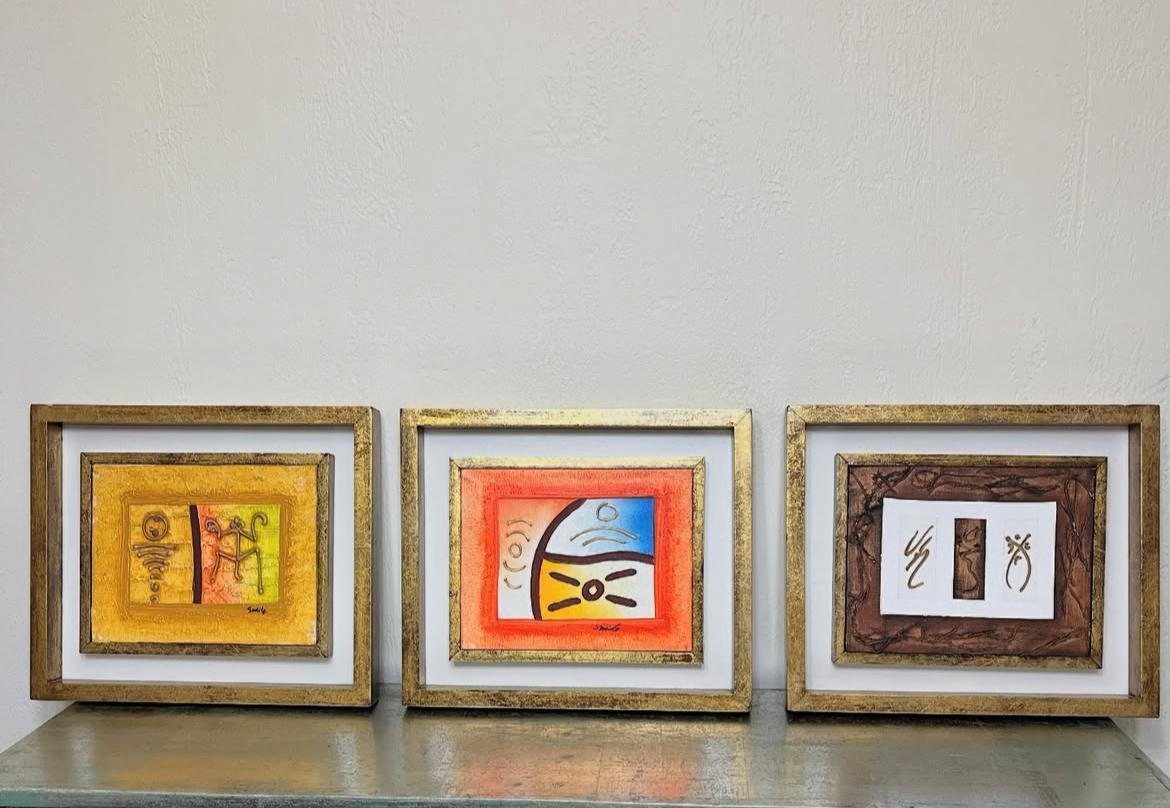 Trio de cuadros símbolos Tainos