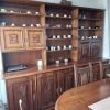 Mueble biblioteca madera tallada encina