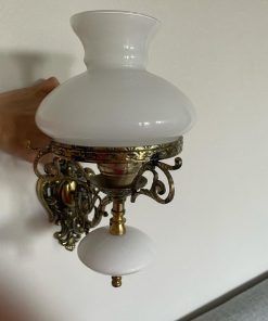 Par de apliques bronce con tulipa