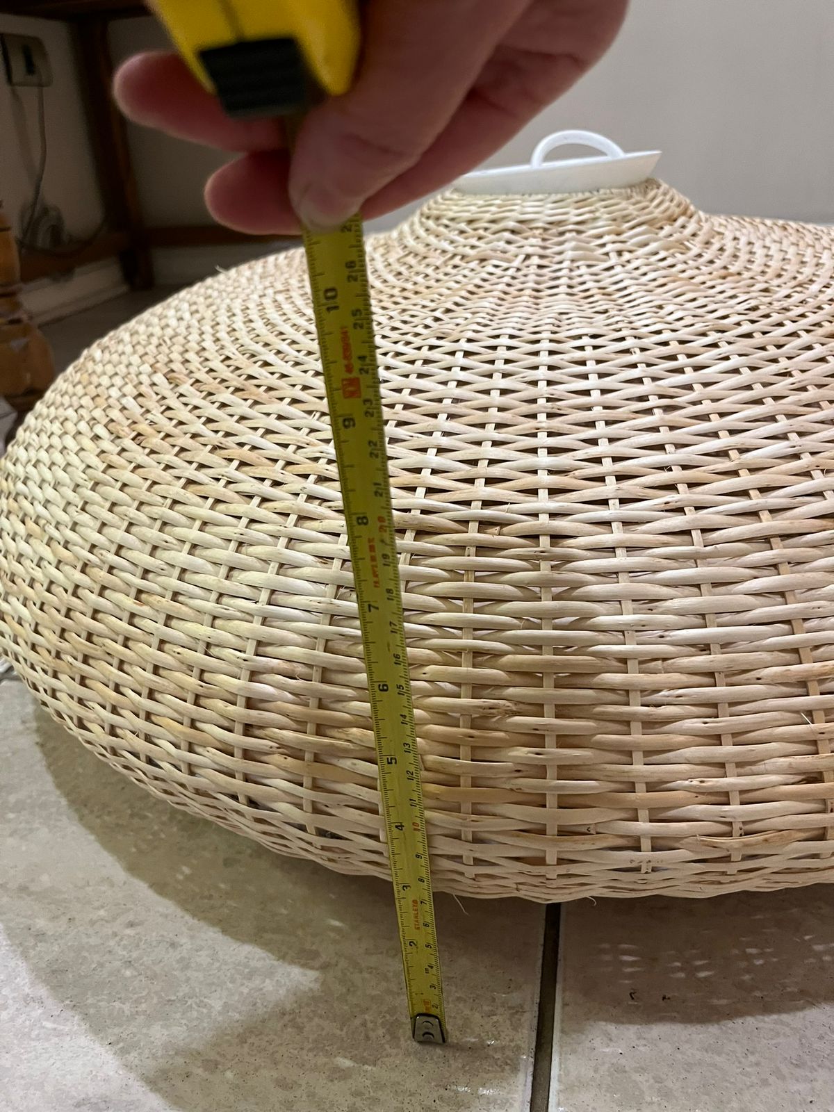 Lámpara de techo ovalada mimbre - Imagen 2