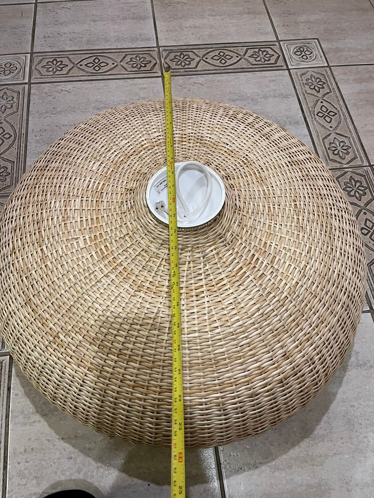 Lámpara de techo ovalada mimbre - Imagen 6