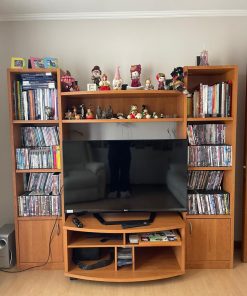 Mueble Rack TV con librero enchapado