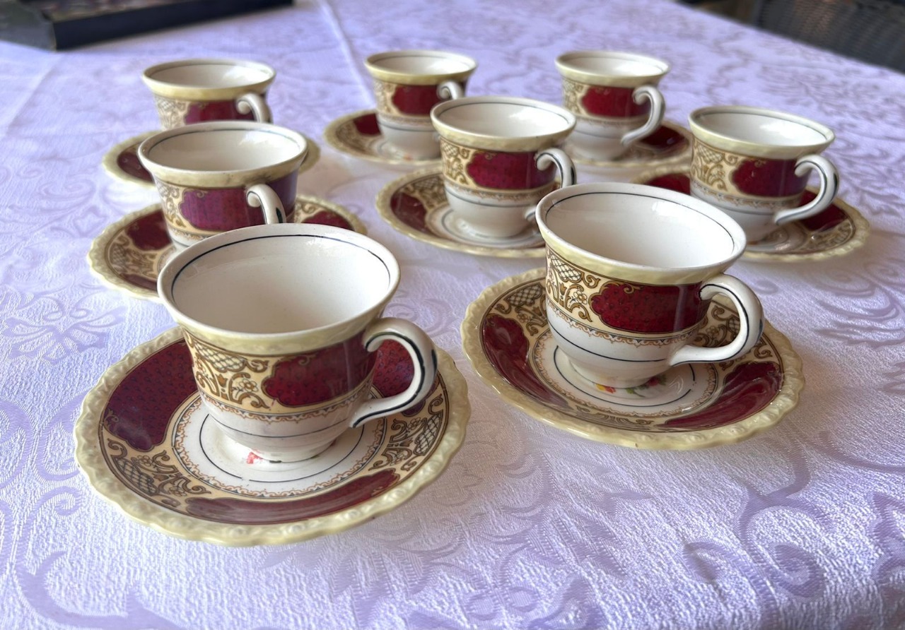 Juego de café Myott Staffordshire 8 puestos