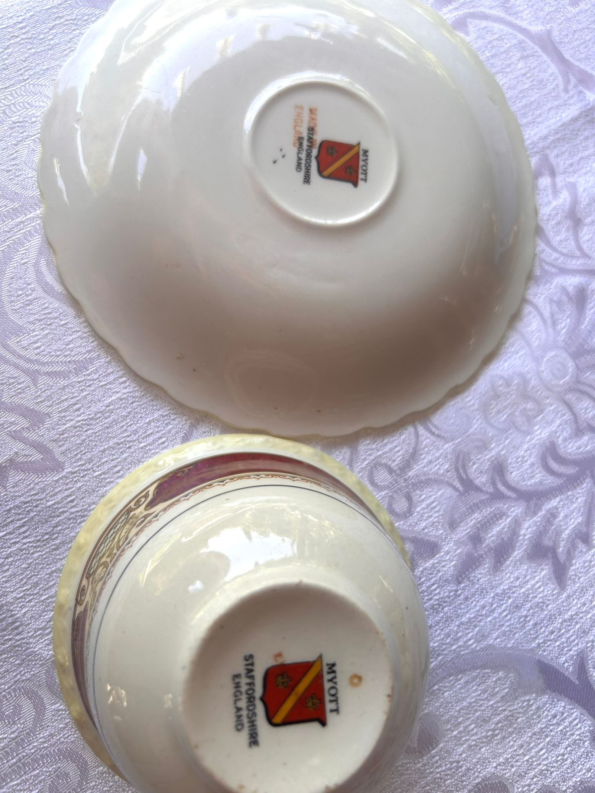 Juego de té porcelana inglesa MYOTT Staffordshire 8 puestos - Imagen 3