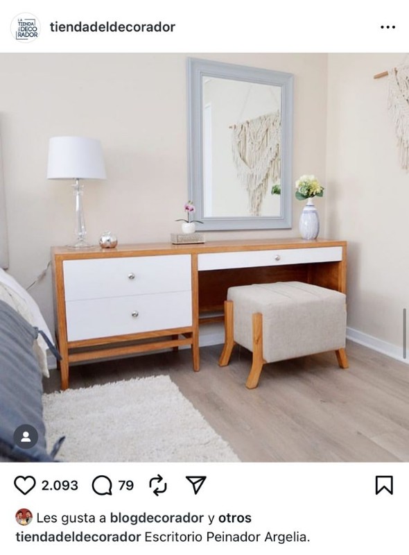Escritorio con velador o tocador Agelia Tienda del decorador - Imagen 7