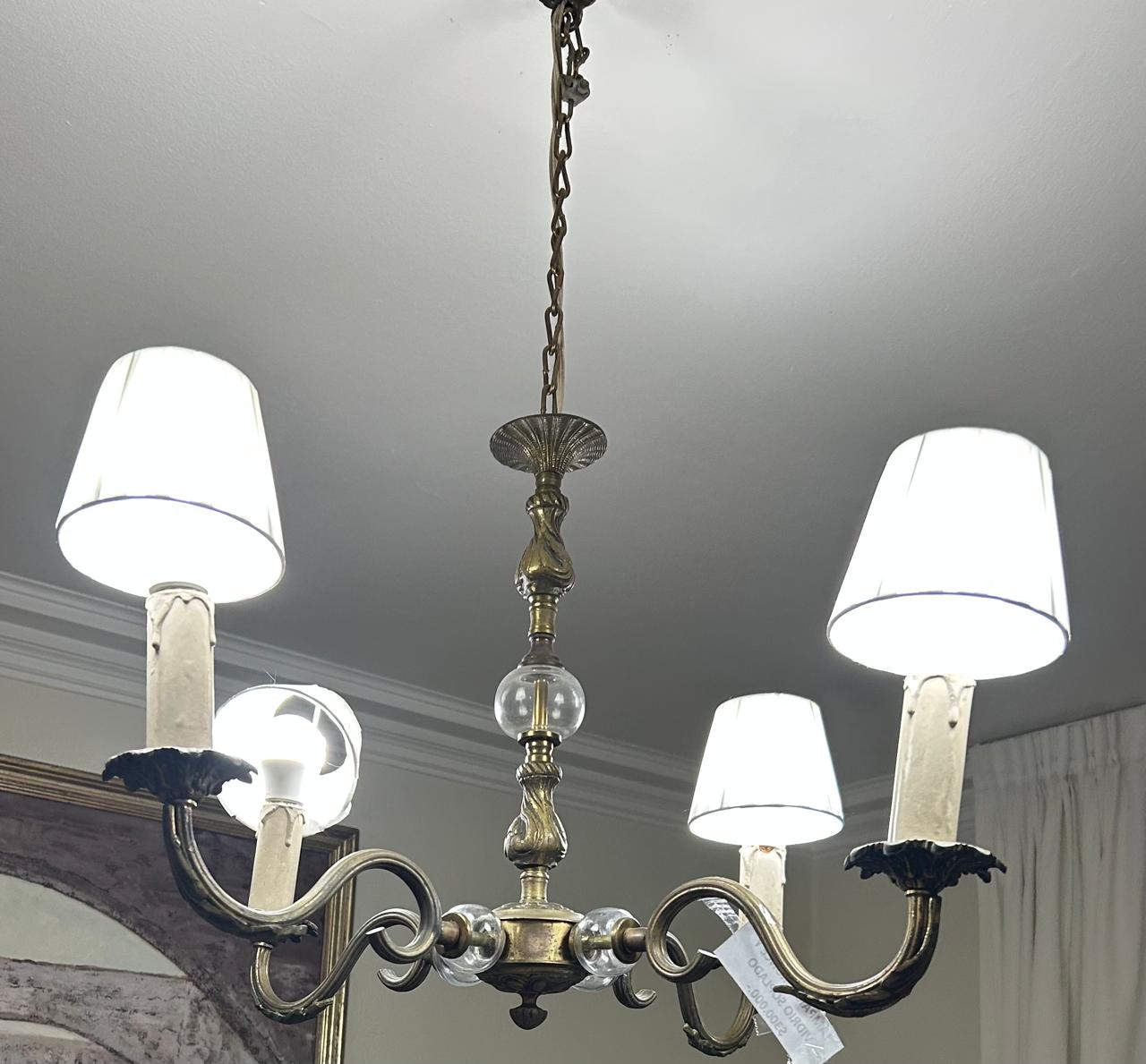 Lámpara de techo 4 luces bronce - Imagen 4