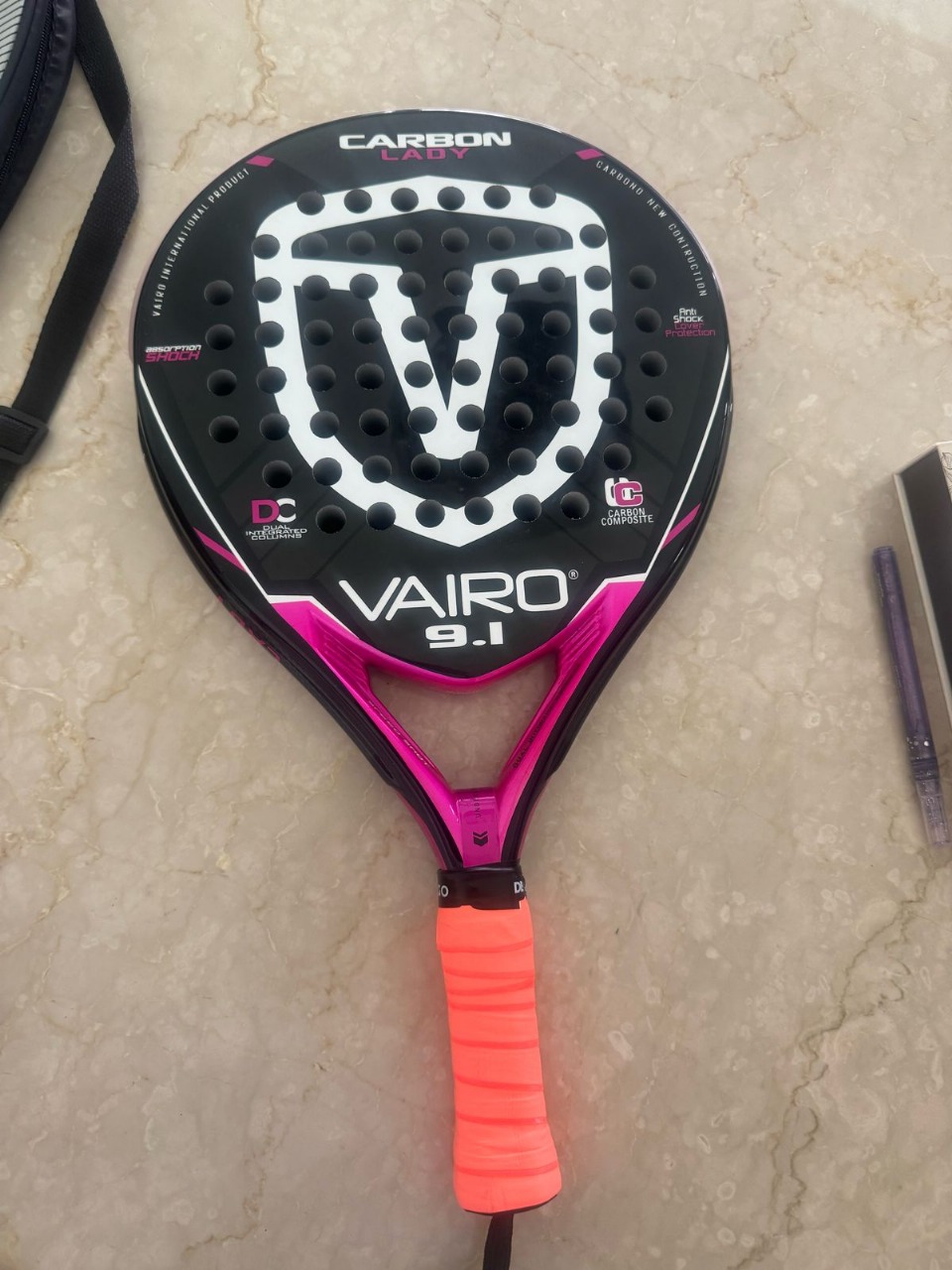 Pala de pádel Vairo Carbón 9.1 mujer + funda
