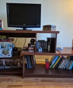 Rack TV enchapado color madera