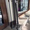 Set herramientas chimenea fierro forjado