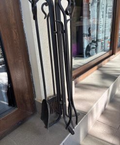 Set herramientas chimenea fierro forjado