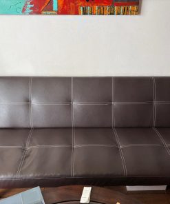 Futón Praga ecocuero negro Idetex