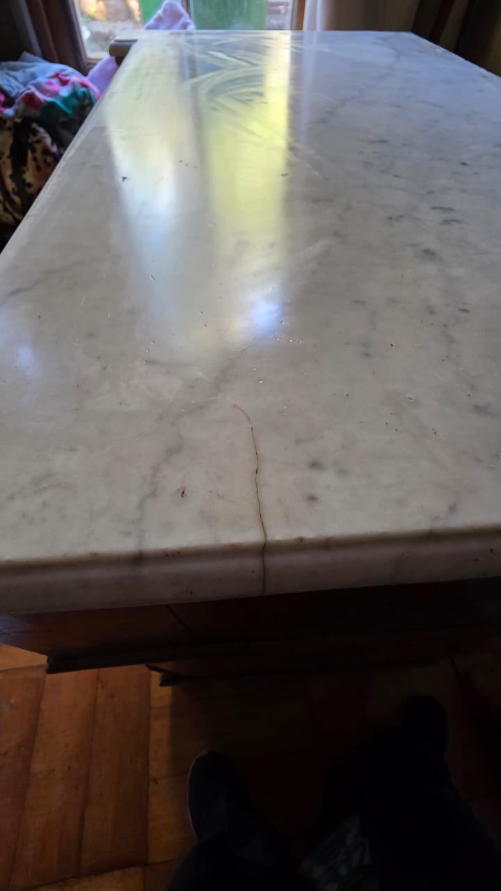 Cómoda de madera y cubierta mármol con 3 cajones - Imagen 6