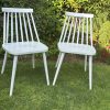 Par de sillas plásticas blancas Homecenter