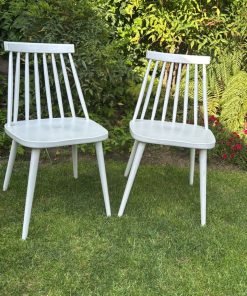 Par de sillas plásticas blancas Homecenter