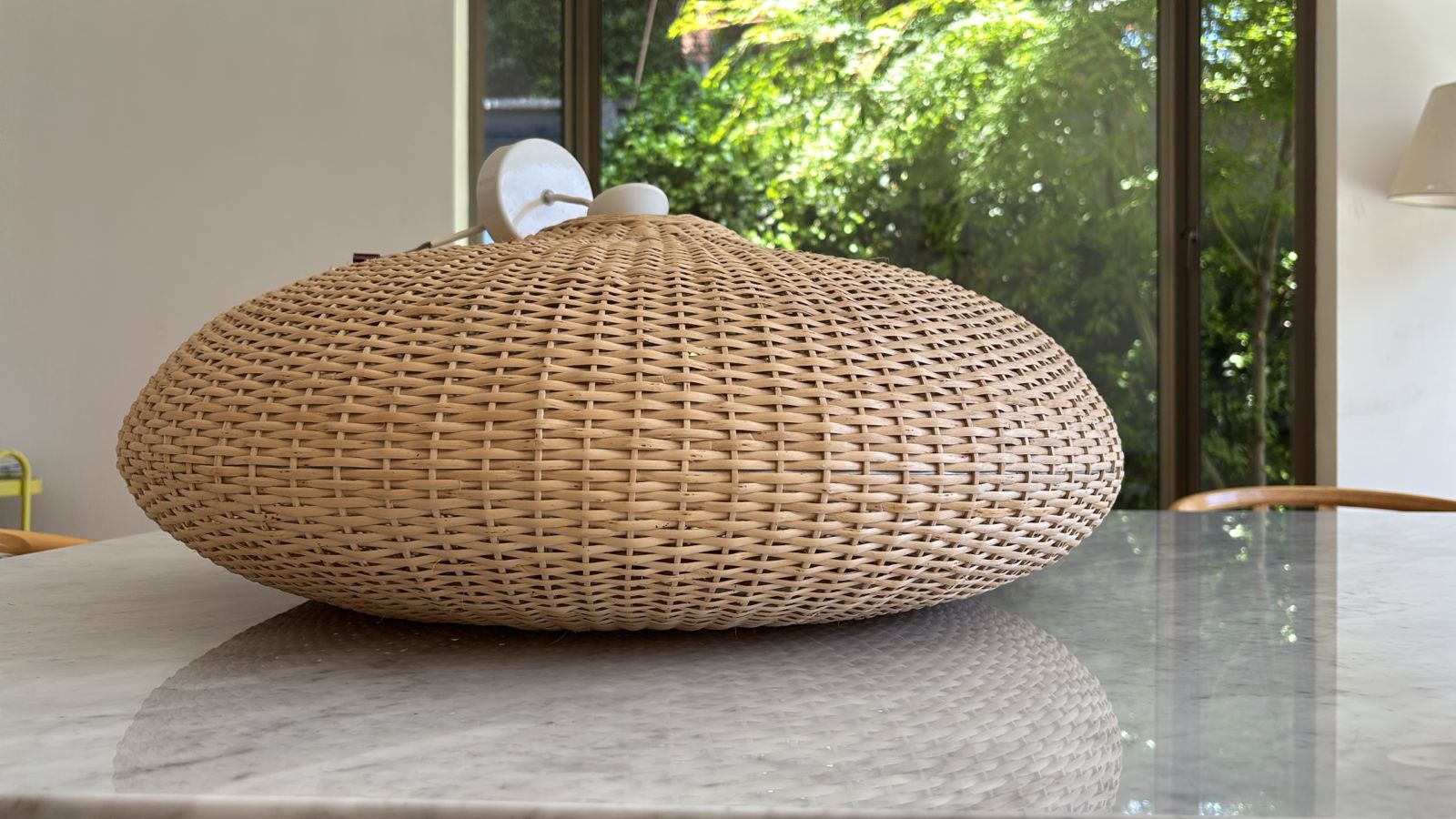 Lámpara de techo circular mimbre - Imagen 3