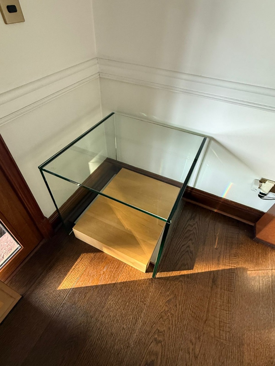 Mesa lateral vidrio templado cuadrada