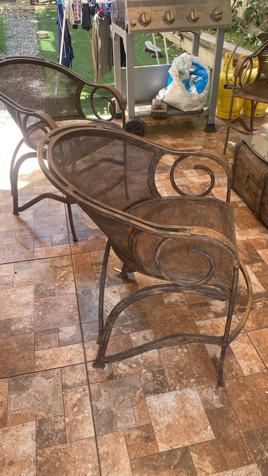 Set 4 sillas fierro para terraza - Imagen 3