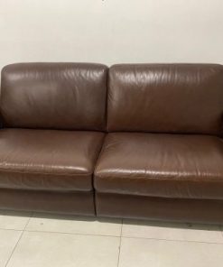 Sofá 4 cuerpos cuero café Natuzzi