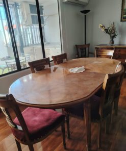 Juego de comedor con 6 sillas y 2 sitiales