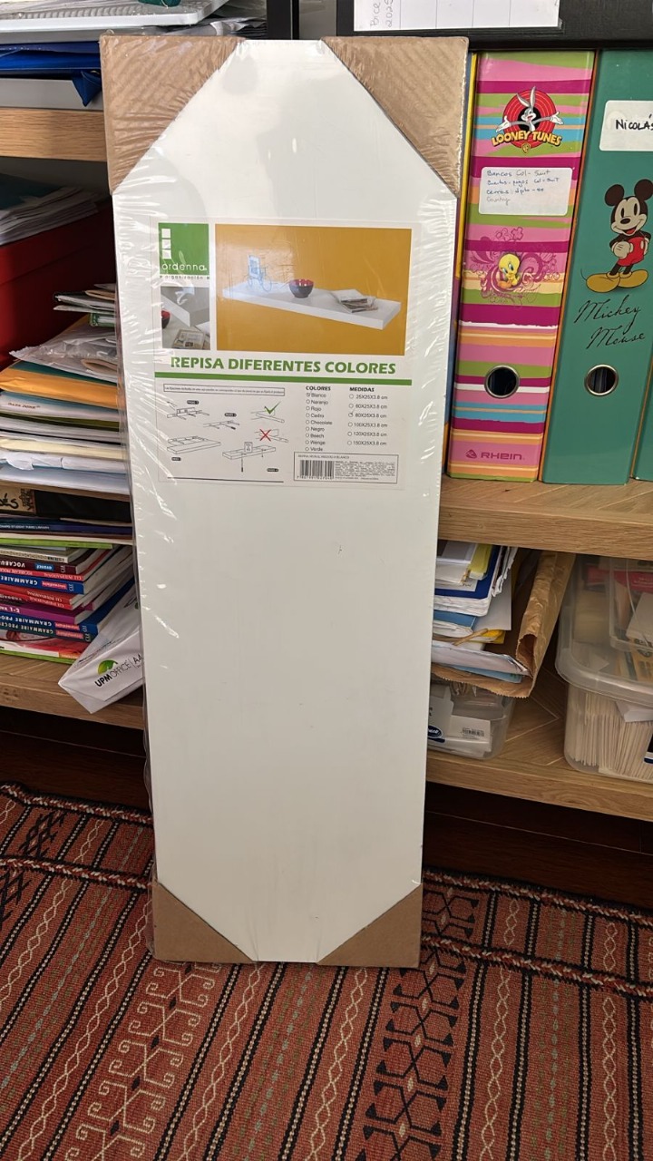 Repisa muro melamina blanca