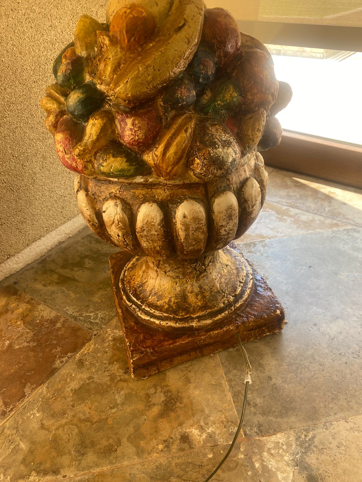 Lámpara de cerámica pintada a mano bellotas - Imagen 6