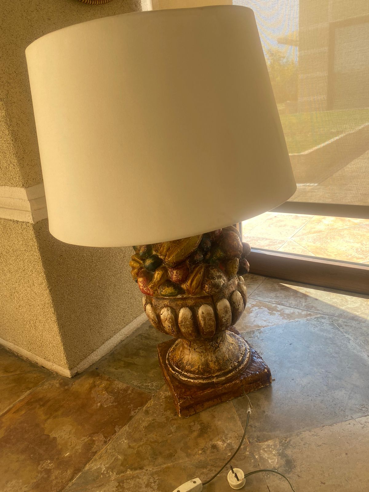 Lámpara de cerámica pintada a mano bellotas - Imagen 7