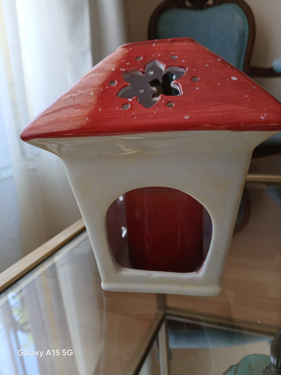 Par de faroles navideños cerámica - Imagen 3