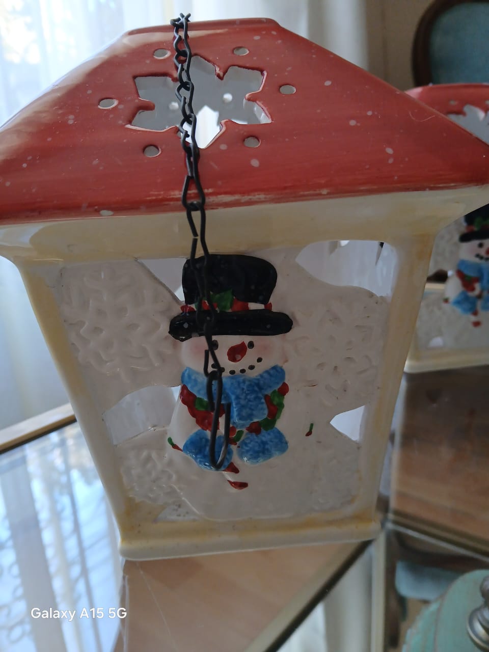 Par de faroles navideños cerámica - Imagen 6