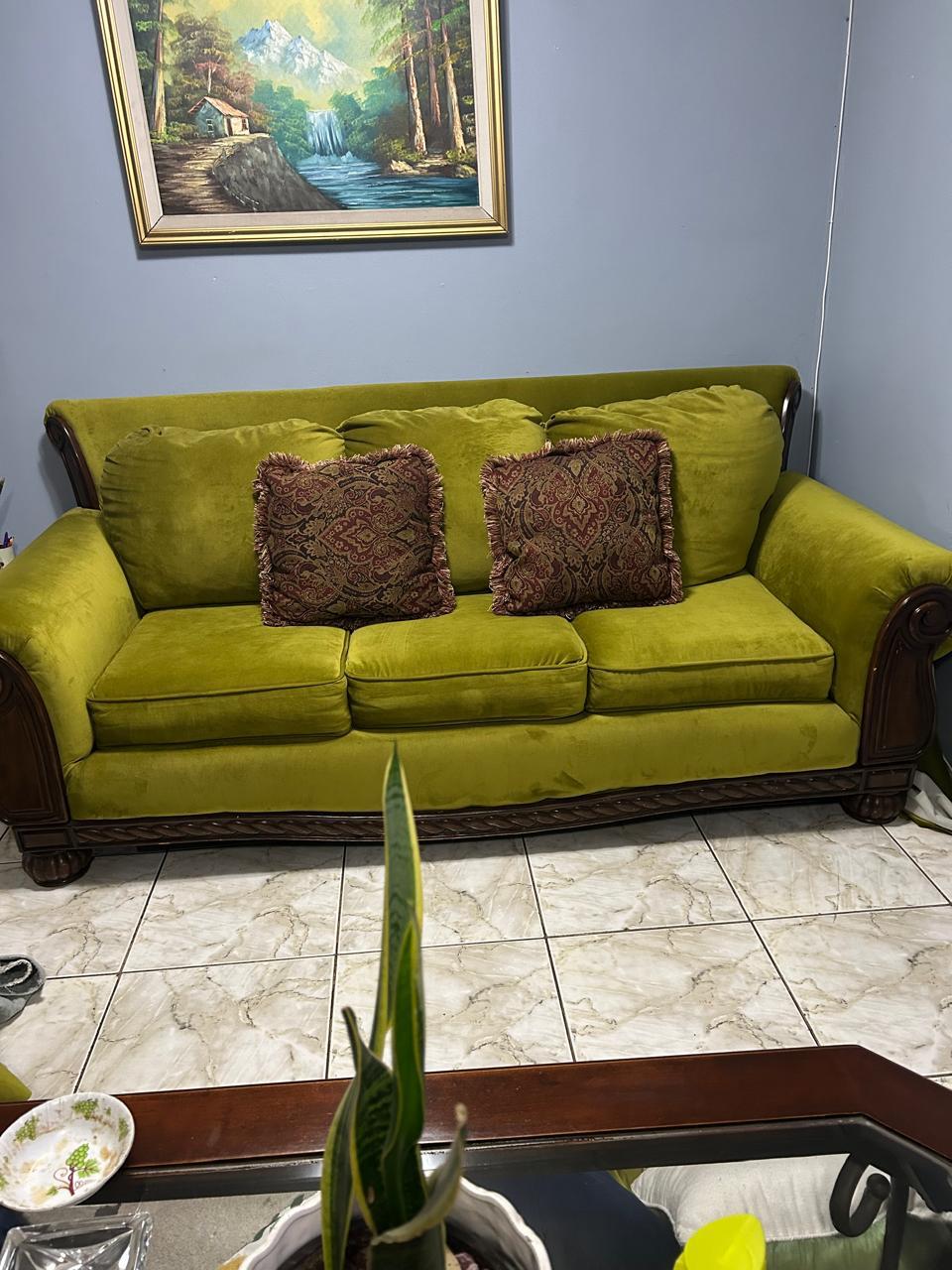 Sofá 3 cuerpos verde oliva Ashley - Imagen 2