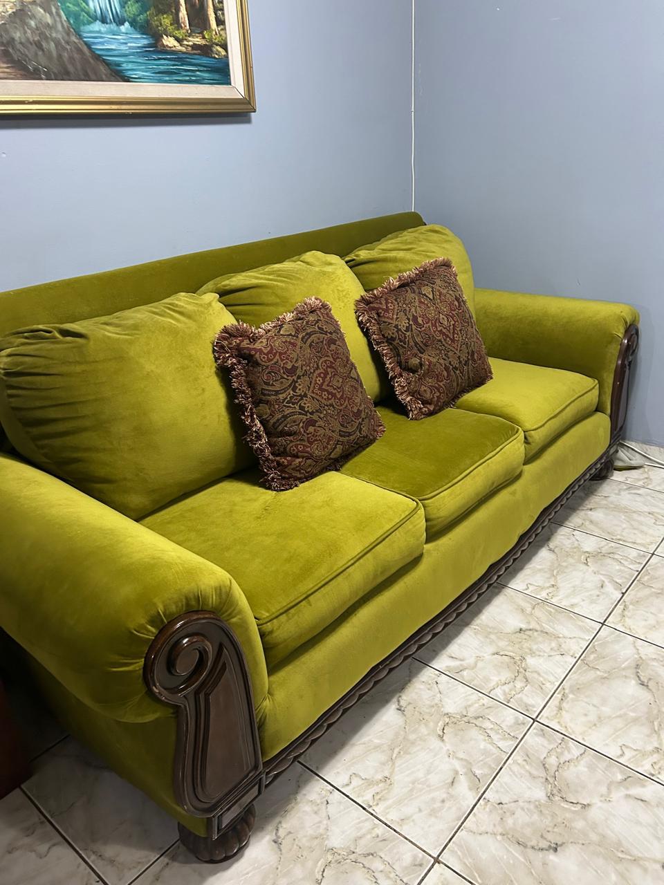 Sofá 3 cuerpos verde oliva Ashley - Imagen 3