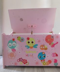 Baúl juguetes infantil rosado