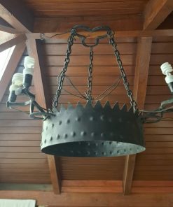 Lámpara techo fierro forjado 6 luces