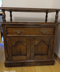 Rack TV madera dos niveles castaño