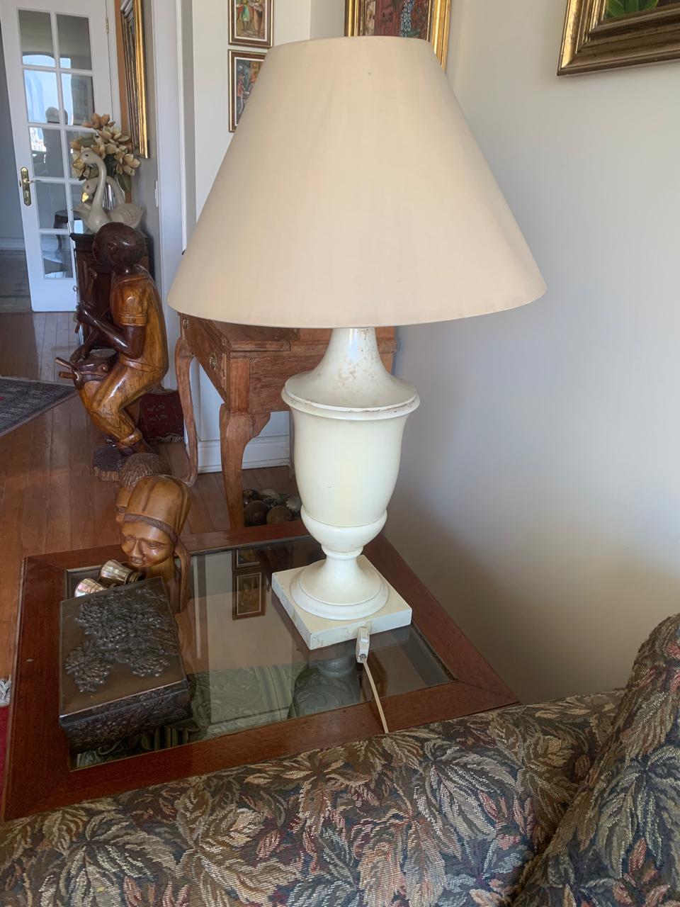 Par Lámparas de mesa símil mármol - Imagen 3