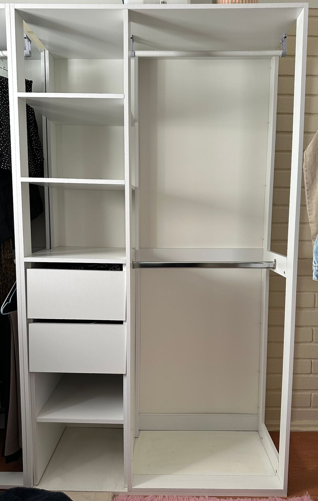 Closet armado blanco sin puertas - Imagen 4