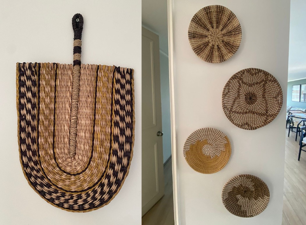 Set 5 adornos tejidos fibra natural Amoble