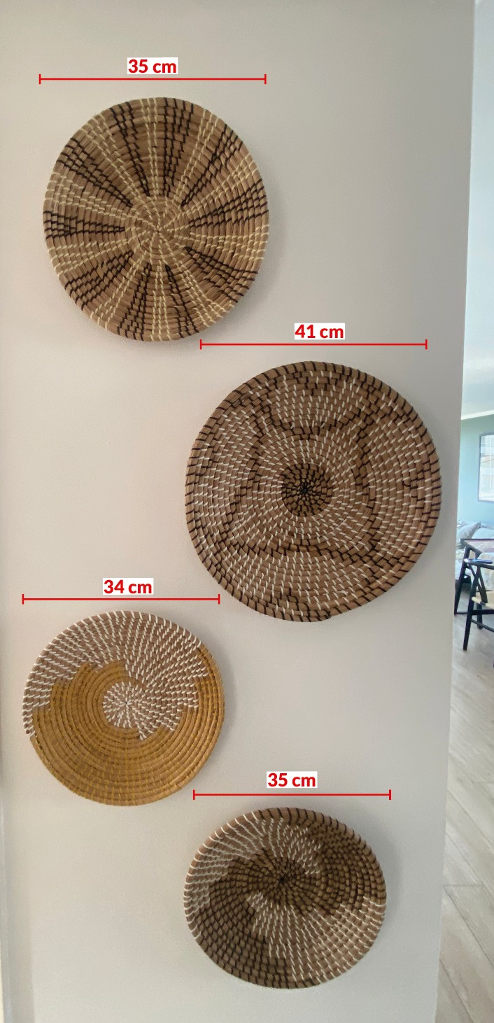 Set 5 adornos tejidos fibra natural Amoble - Imagen 3