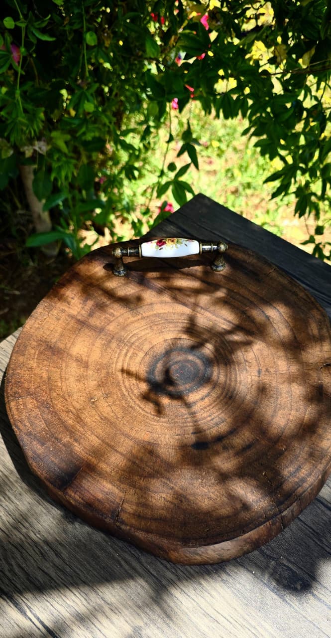 Tabla para picoteo redonda Eucalipto - Imagen 3