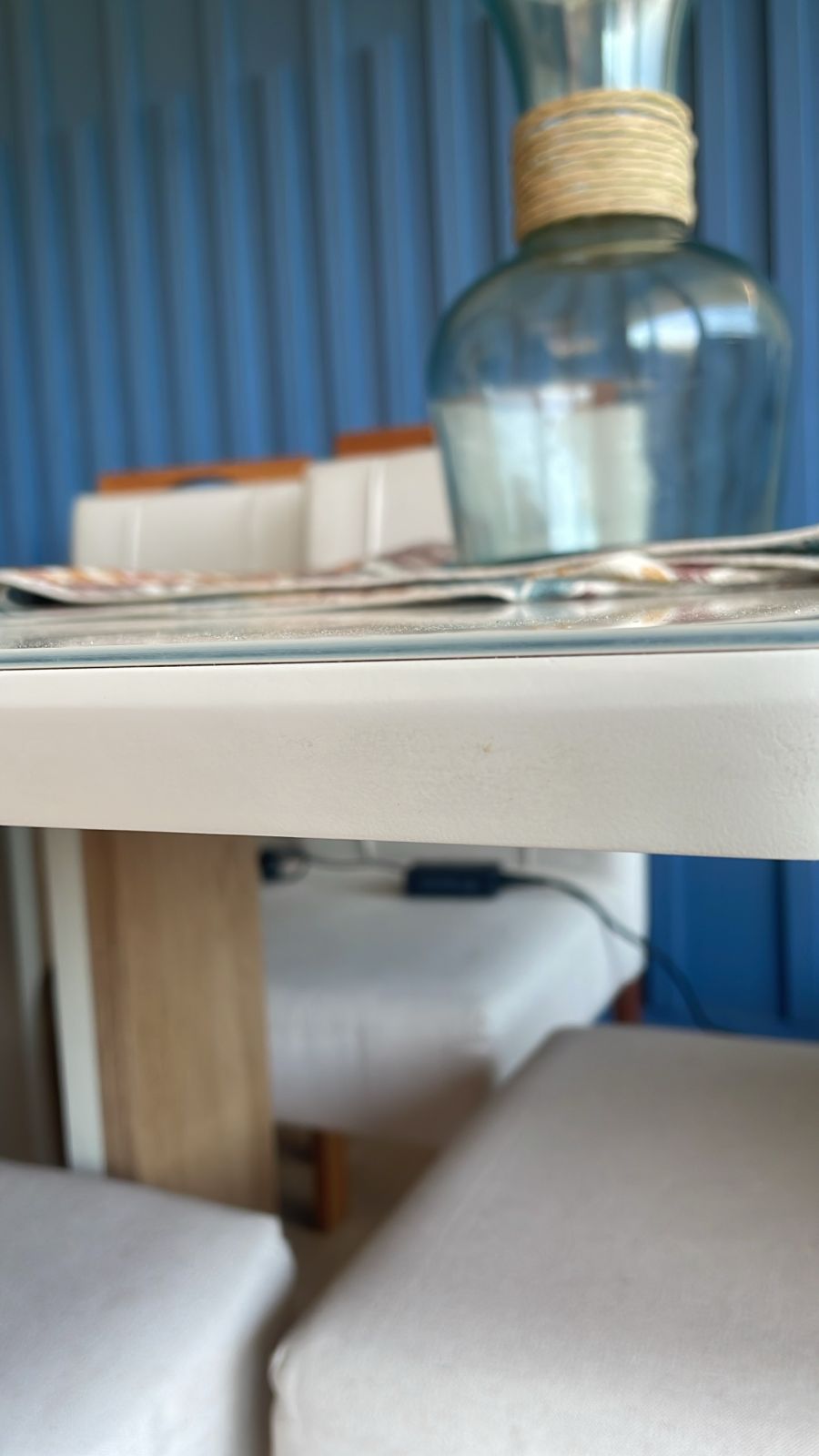 Juego de comedor moderno blanco con 6 sillas - Imagen 5