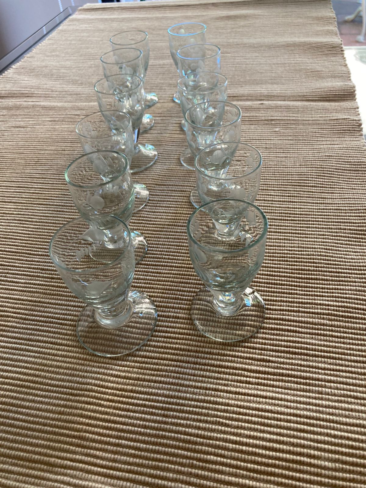 Set 12 vasos bajativo de cristal tallado - Imagen 3