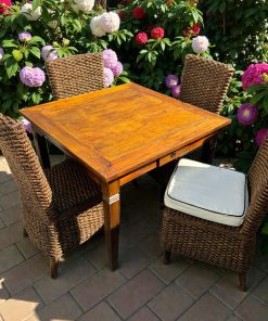Juego comedor terraza rattan natural