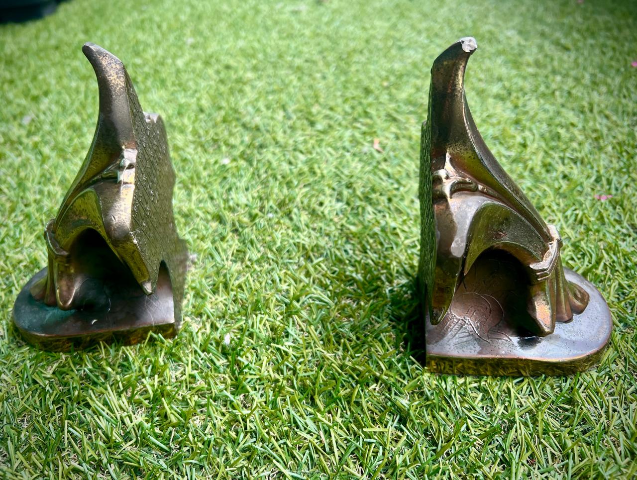 Par de soportes para libros bronce - Imagen 4