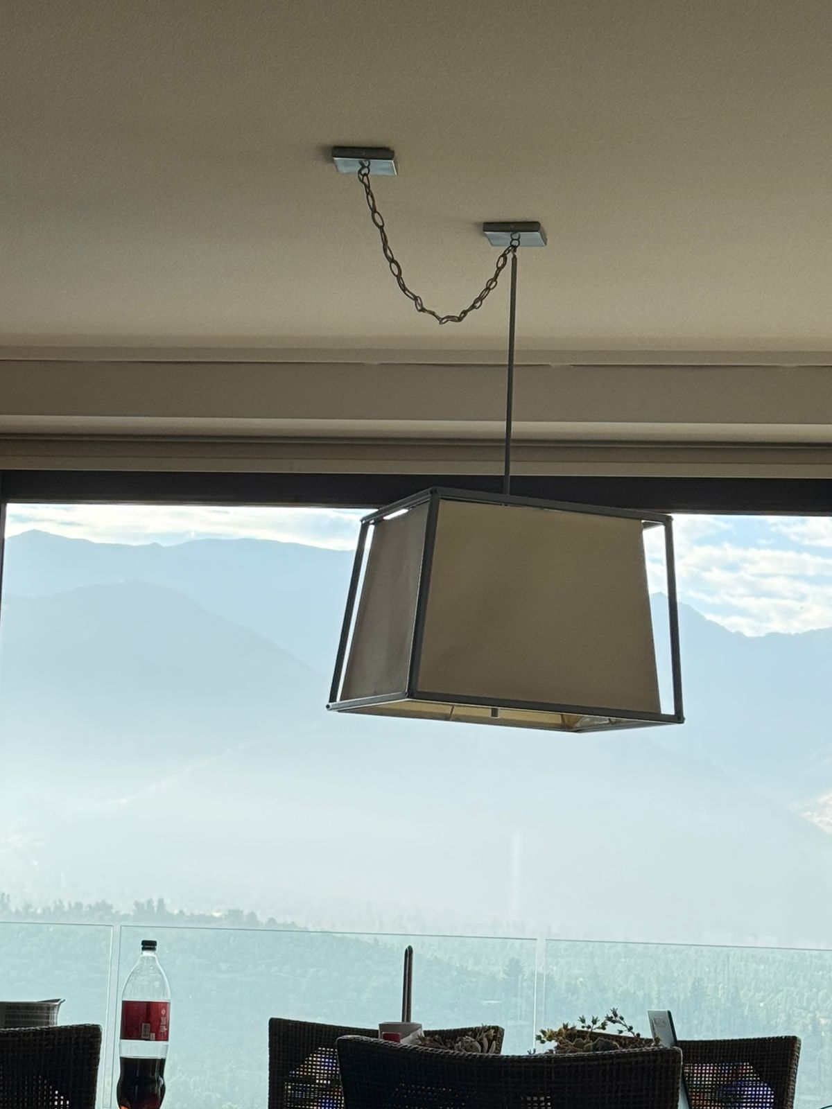 Lámpara de techo blanca y acero - Imagen 4