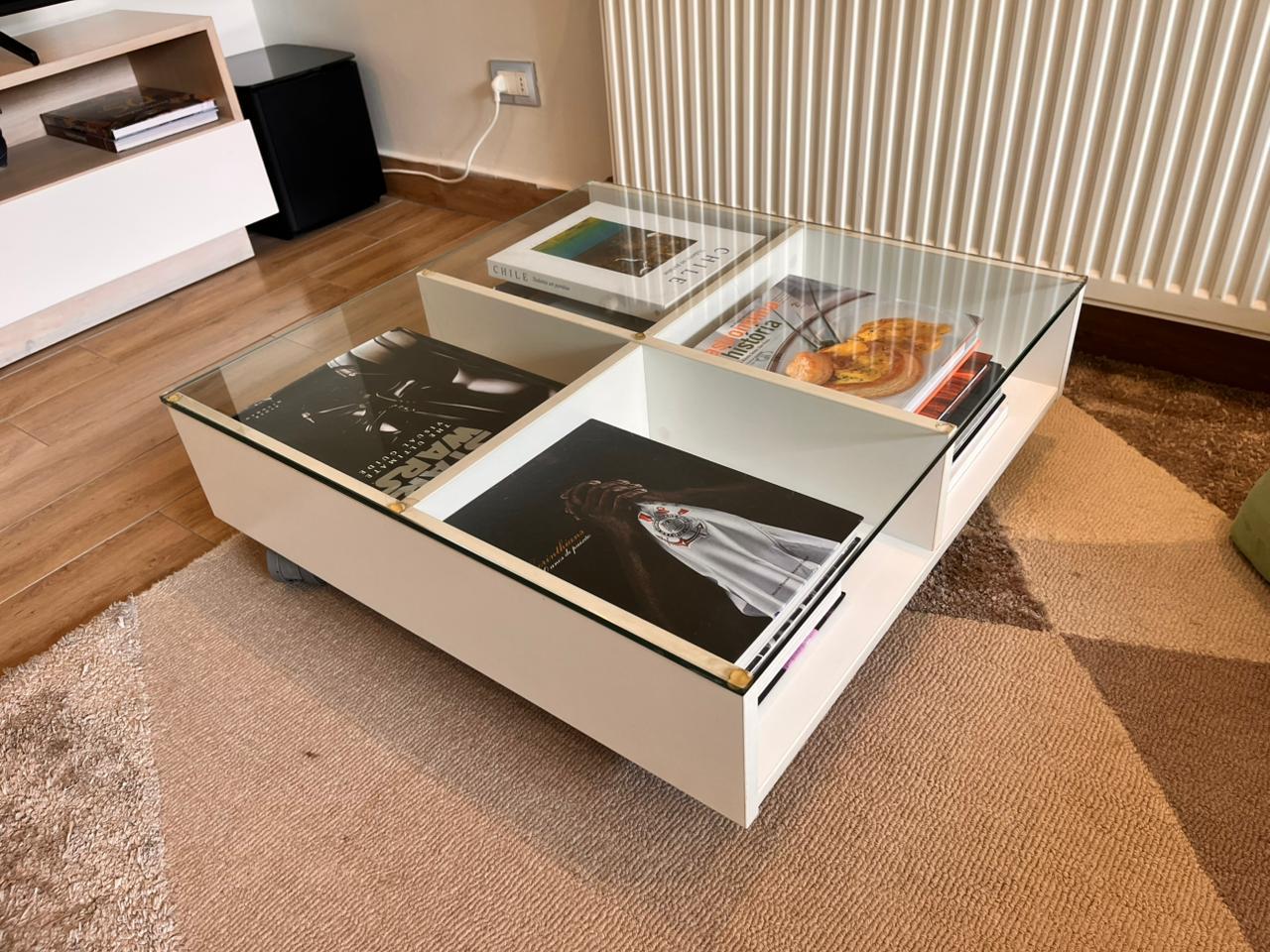 Mesa de centro organizadora blanca - Imagen 2