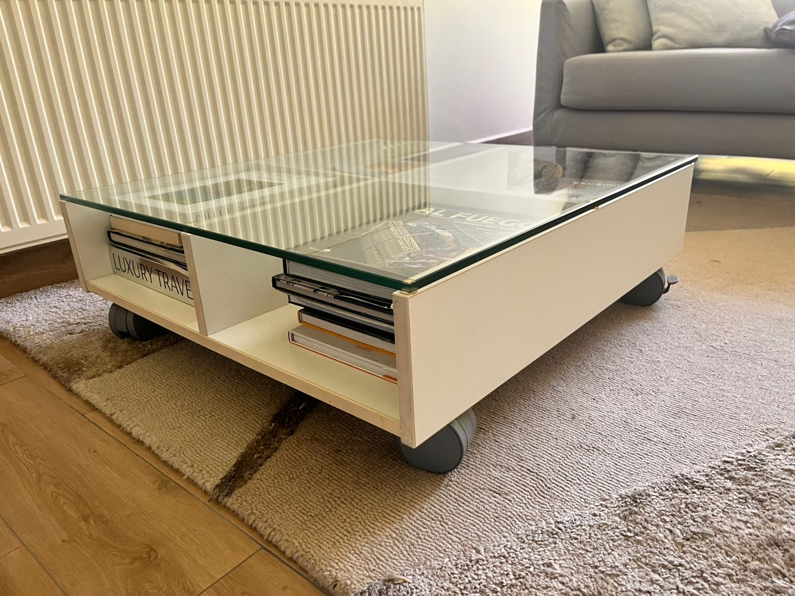 Mesa de centro organizadora blanca - Imagen 3